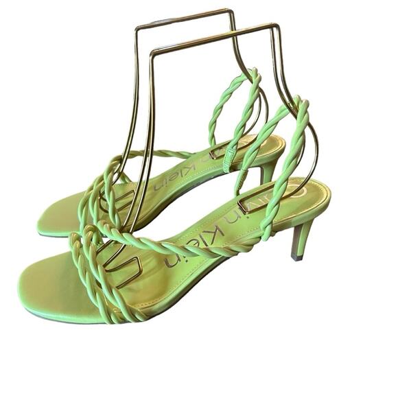 Calvin Klein Shoes - Calvin Klein Ileyia Strappy Slip-On Dress Sandals Square Toe Neon  NEW Size 7